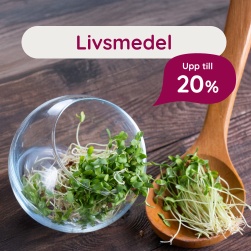 Livsmedel  upp till 20 %